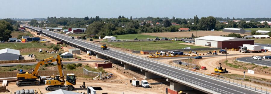 Avances en la Construcción del Puente HS2 Bajo la A43