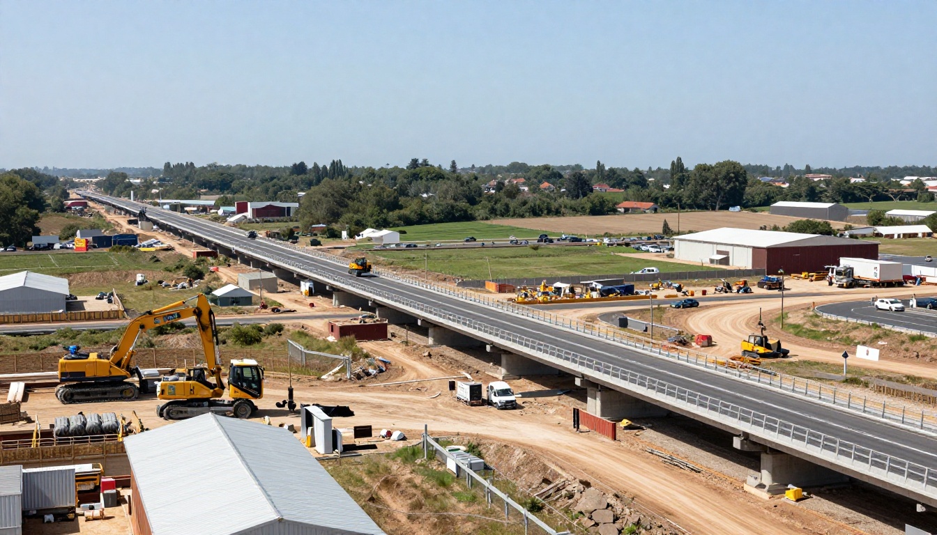Avances en la Construcción del Puente HS2 Bajo la A43