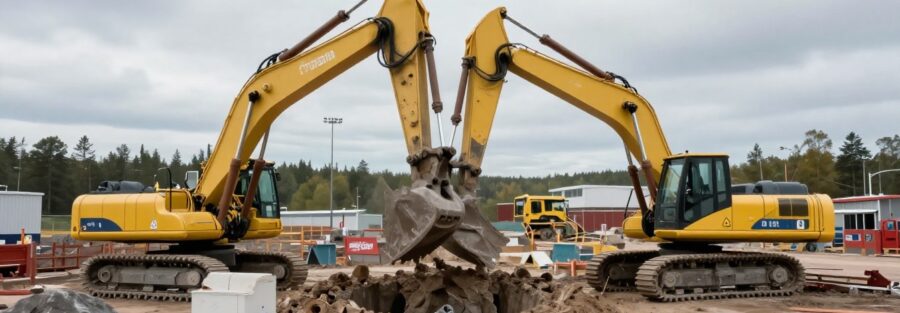 Construcción de cavernas de roca para residuos radiactivos en Forsmark