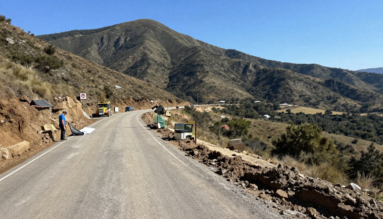 Mitigación de fallos en los bordes de carreteras mediante geosintéticos