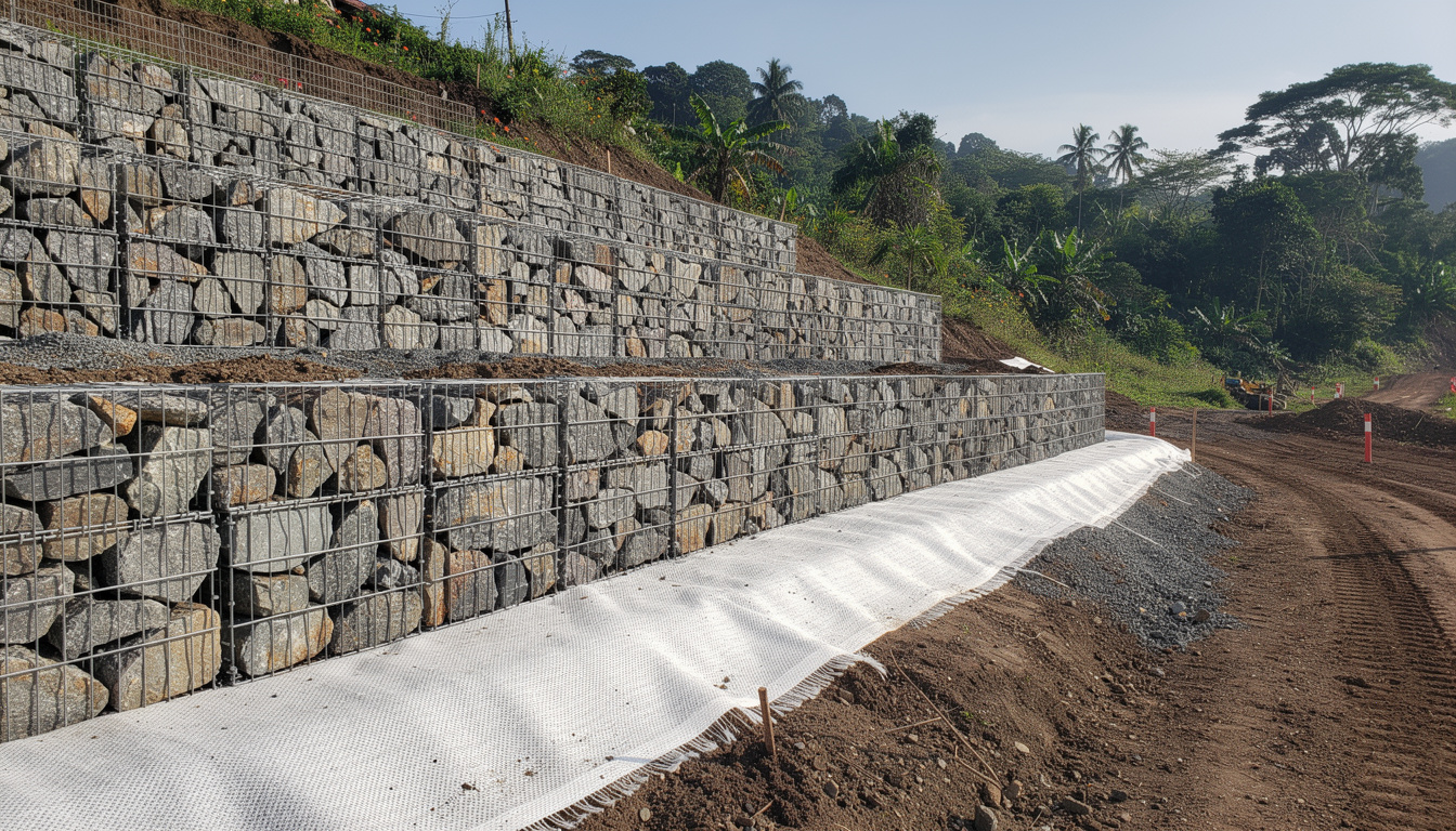 Gaviones y geotextiles en proyectos de ingeniería
